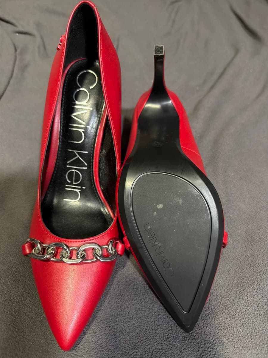 Calvin Klein Red Chain Heels thumbnail 2