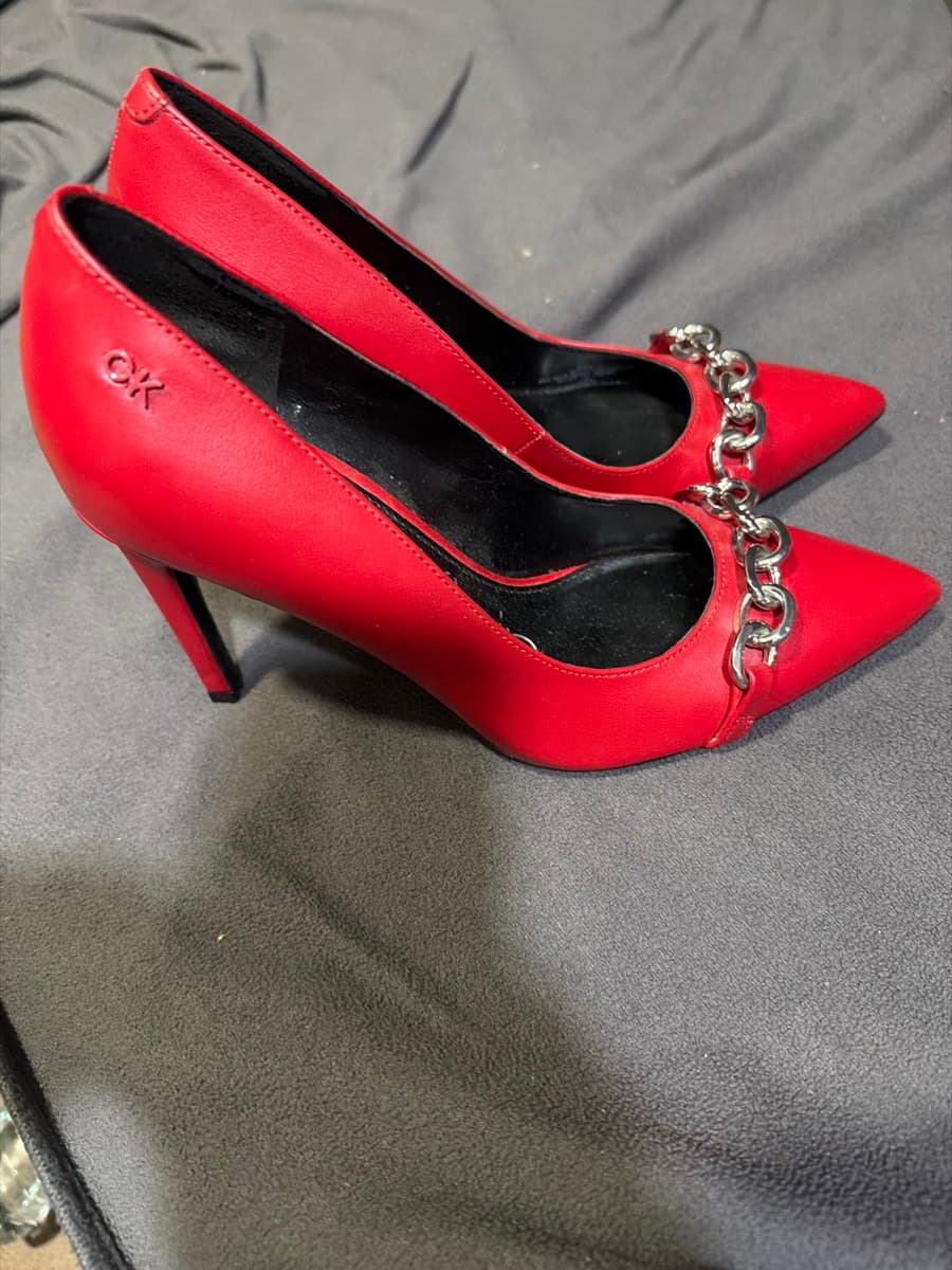 Calvin Klein Red Chain Heels thumbnail 3