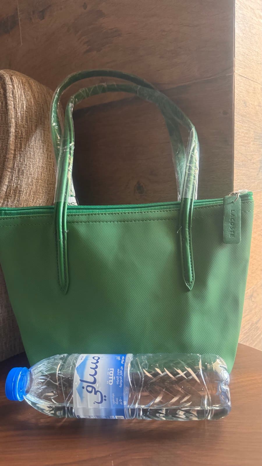Lacoste Green Coated Canvas Tote thumbnail 2