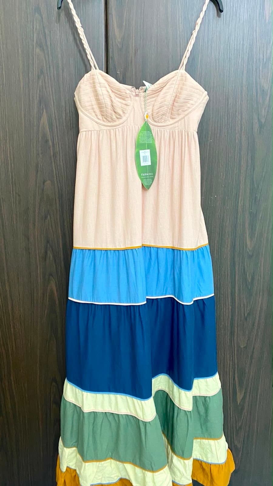 FARM Rio Mix Pleated Sleeveless Maxi Dress - image 1