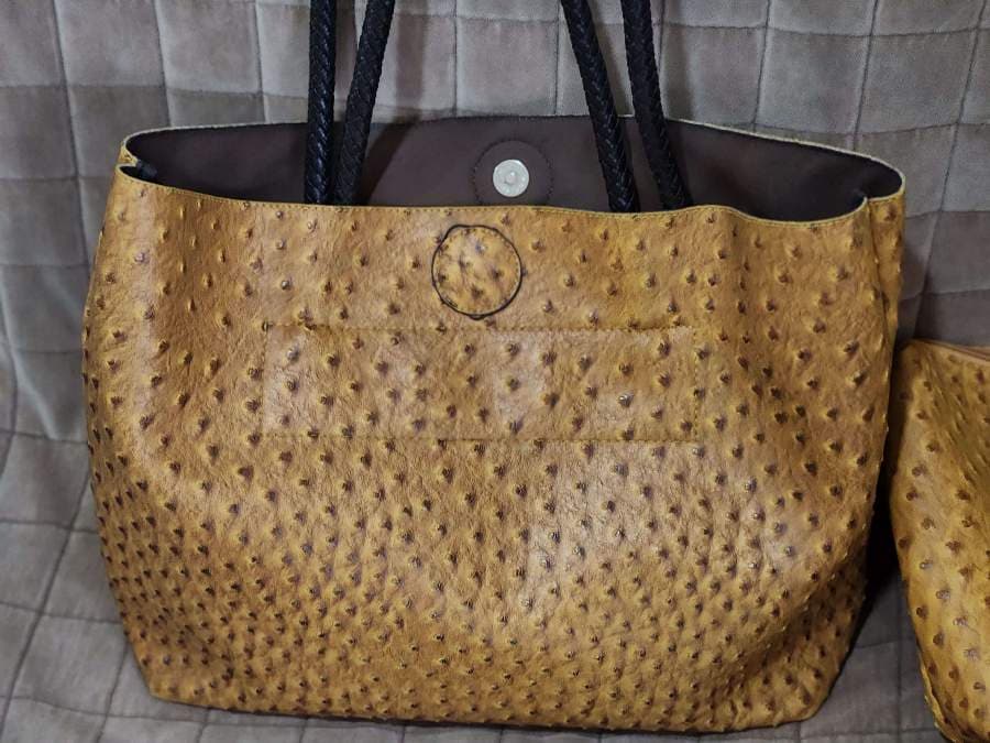 Nicole Miller Ostrich-Bag with Pouch thumbnail 6