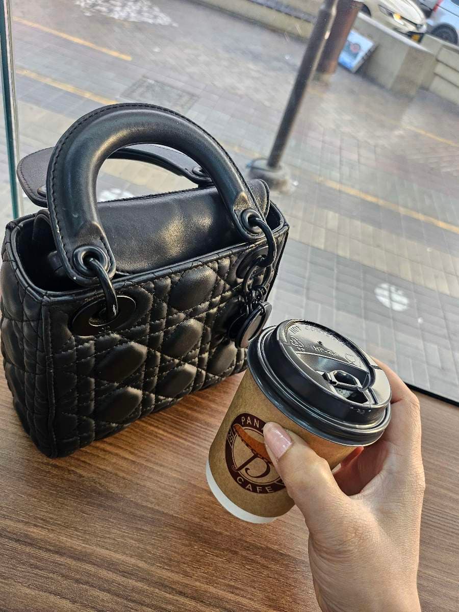 Black Quilted Leather Top-Handle Bag thumbnail 2
