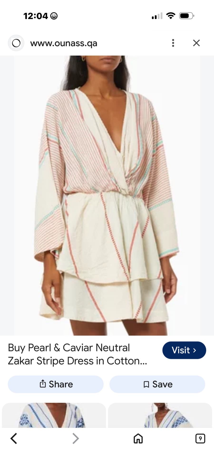 PEARL & CAVIAR Striped Mini Dress thumbnail 3