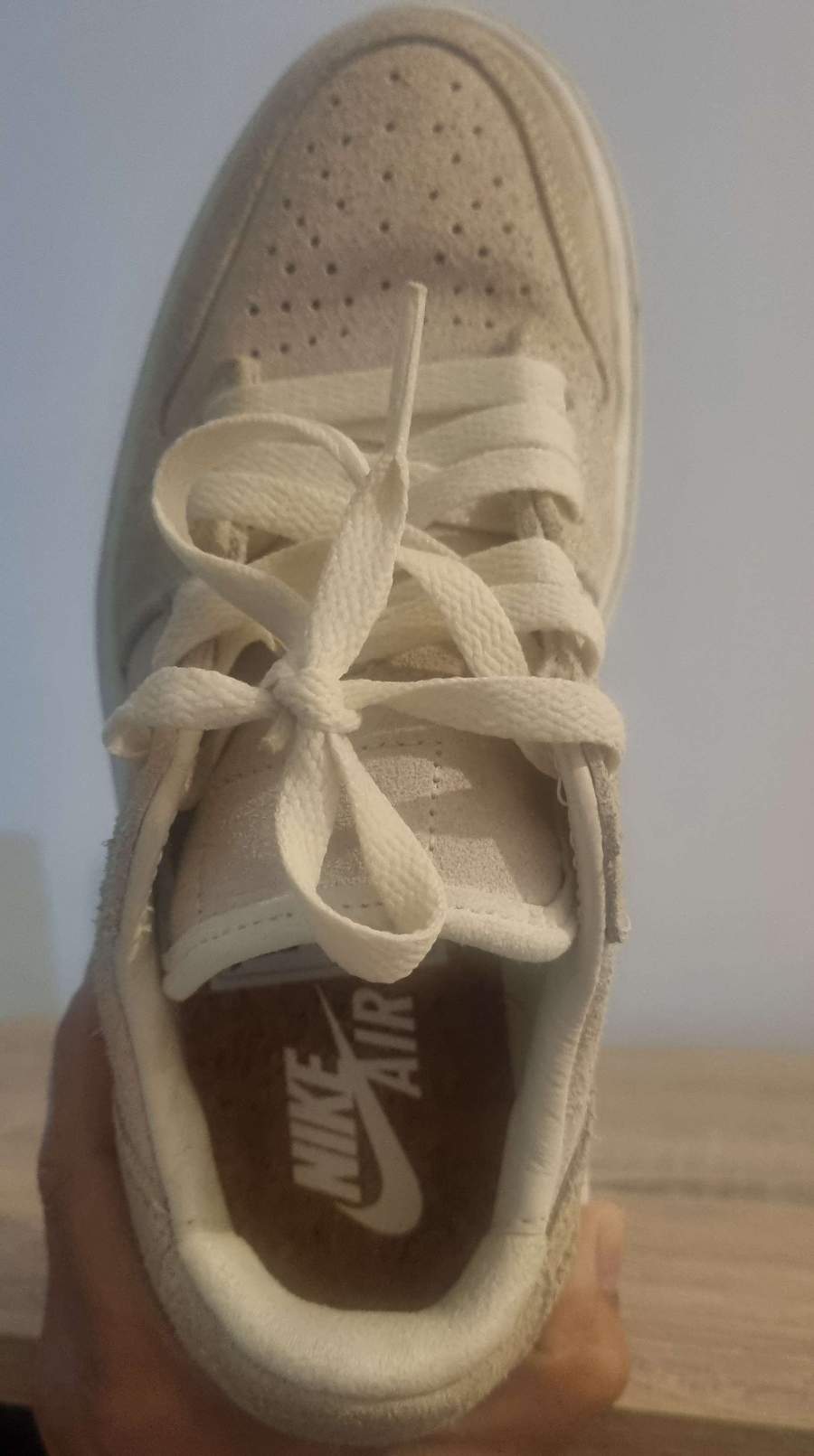 Cream Suede Platform Sneakers thumbnail 4