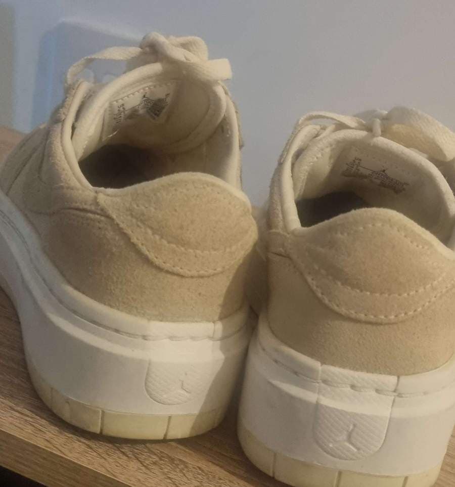 Cream Suede Platform Sneakers thumbnail 5