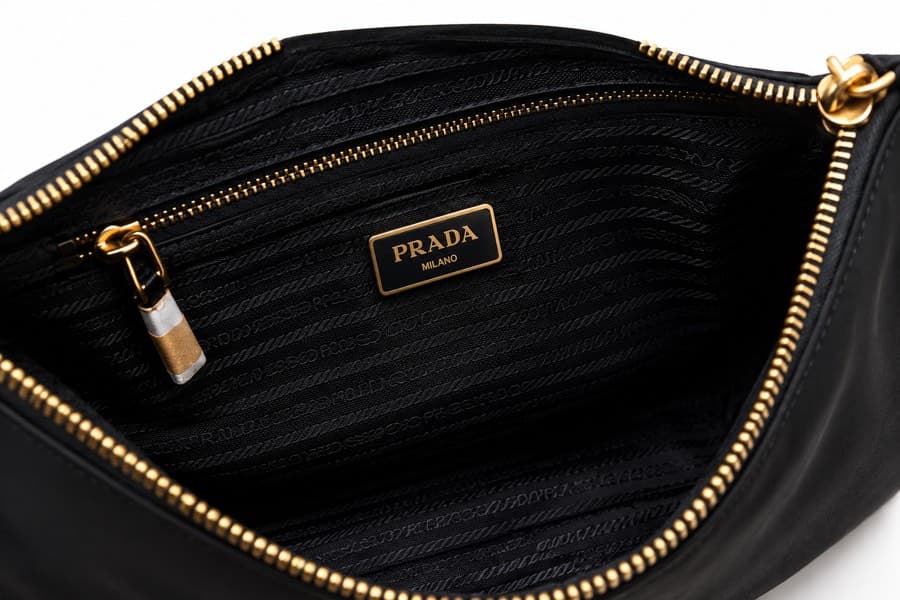 Prada Black Leather Shoulder Bag