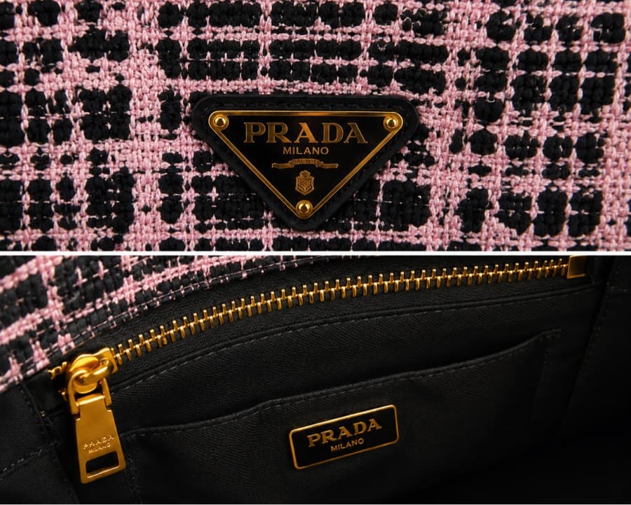 Prada Tweed Tote Bag thumbnail 2