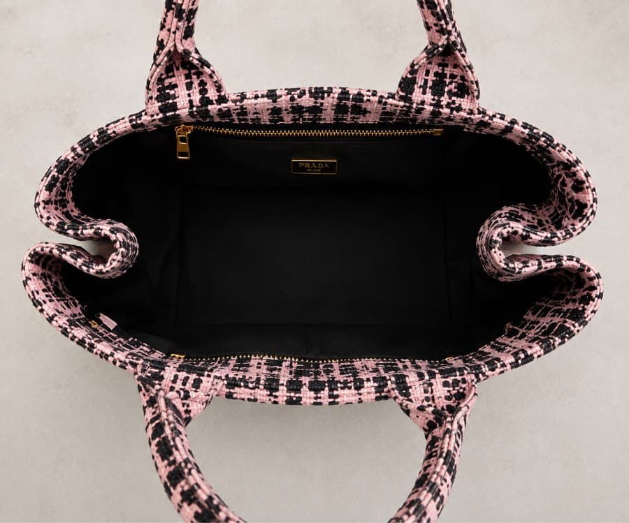 Prada Tweed Tote Bag