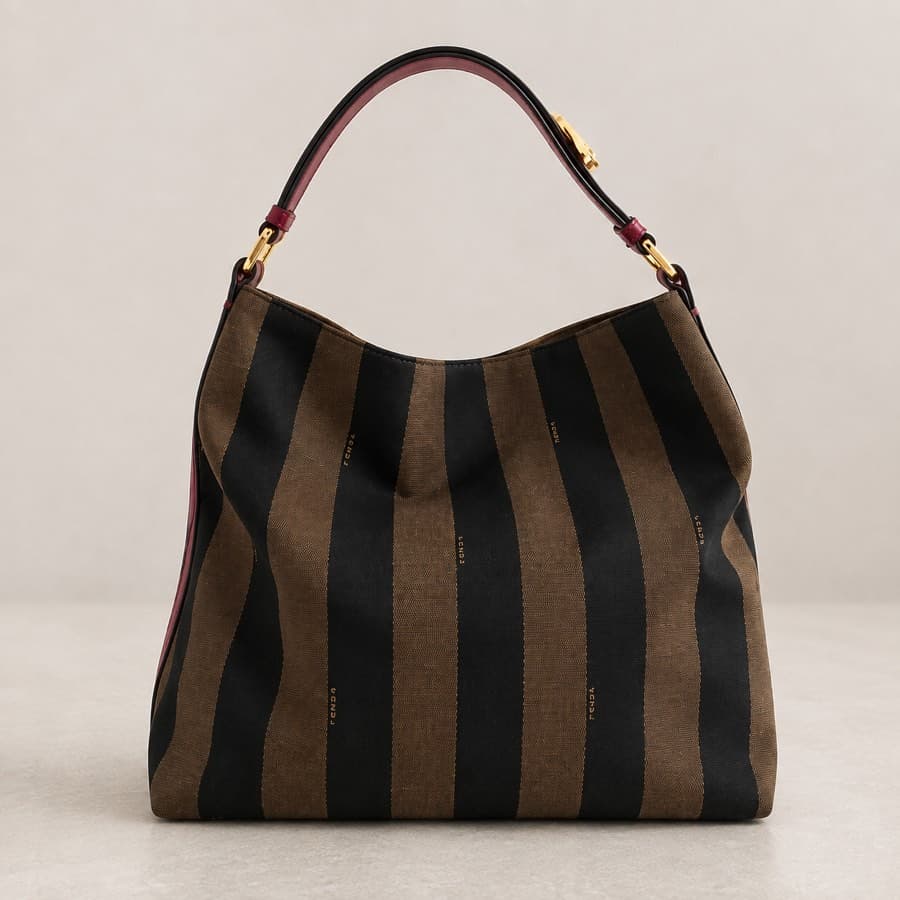 Fendi Striped Canvas Tote thumbnail 3