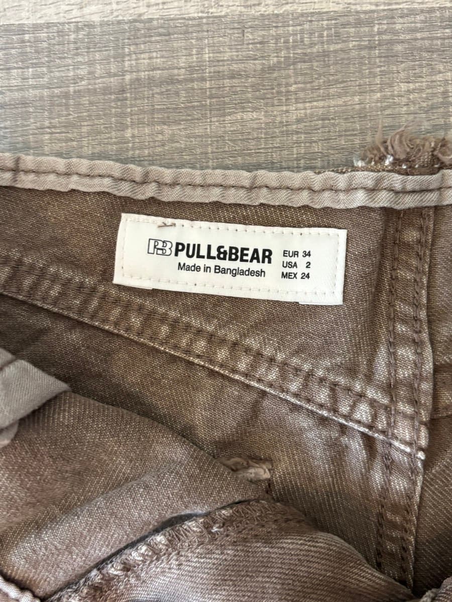 Brown Distressed Denim Shorts thumbnail 3