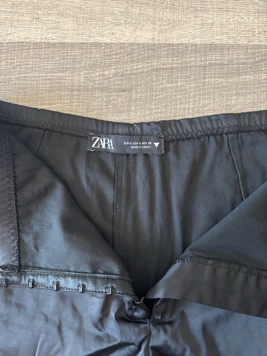Black Satin Zara shorts - Size S also fits XS thumbnail 2