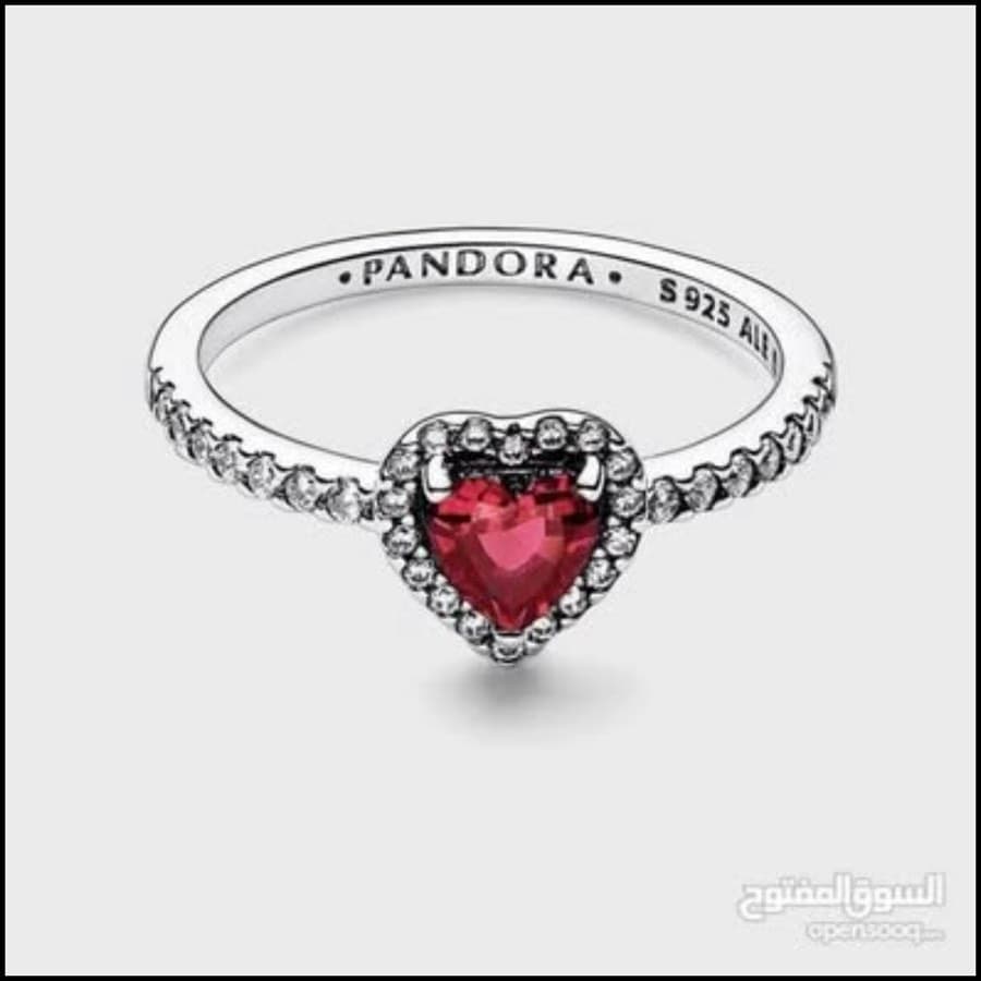 Pandora Elevated Red Heart Ring Size 50
