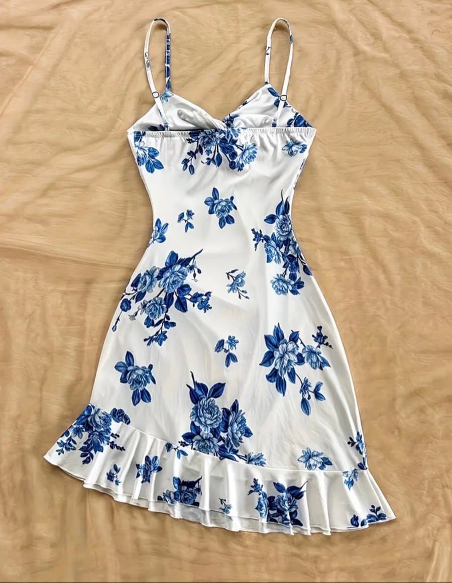 Floral Ruched Mini Dress thumbnail 5