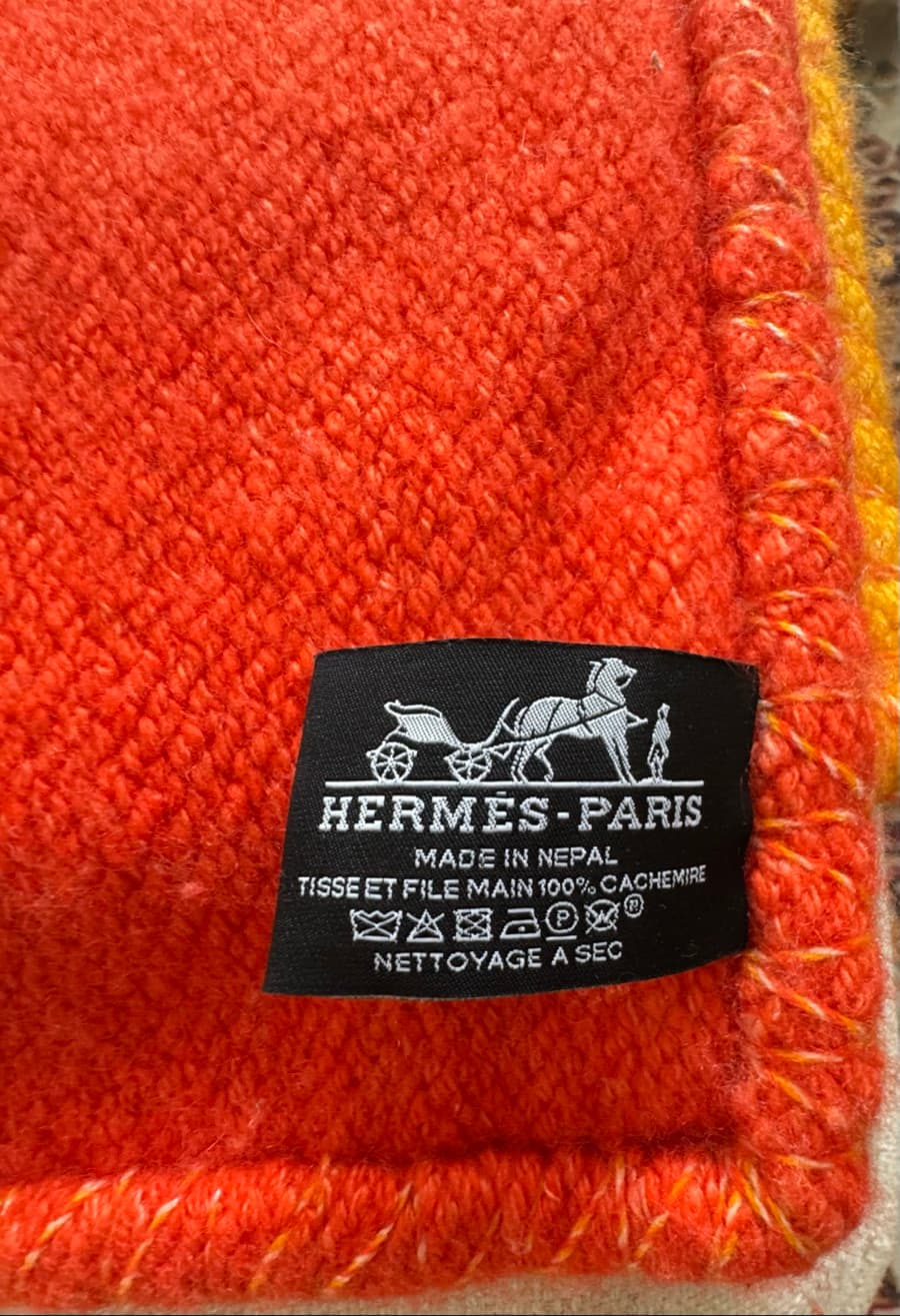 Hermès Blanket «  Dye Sangle »