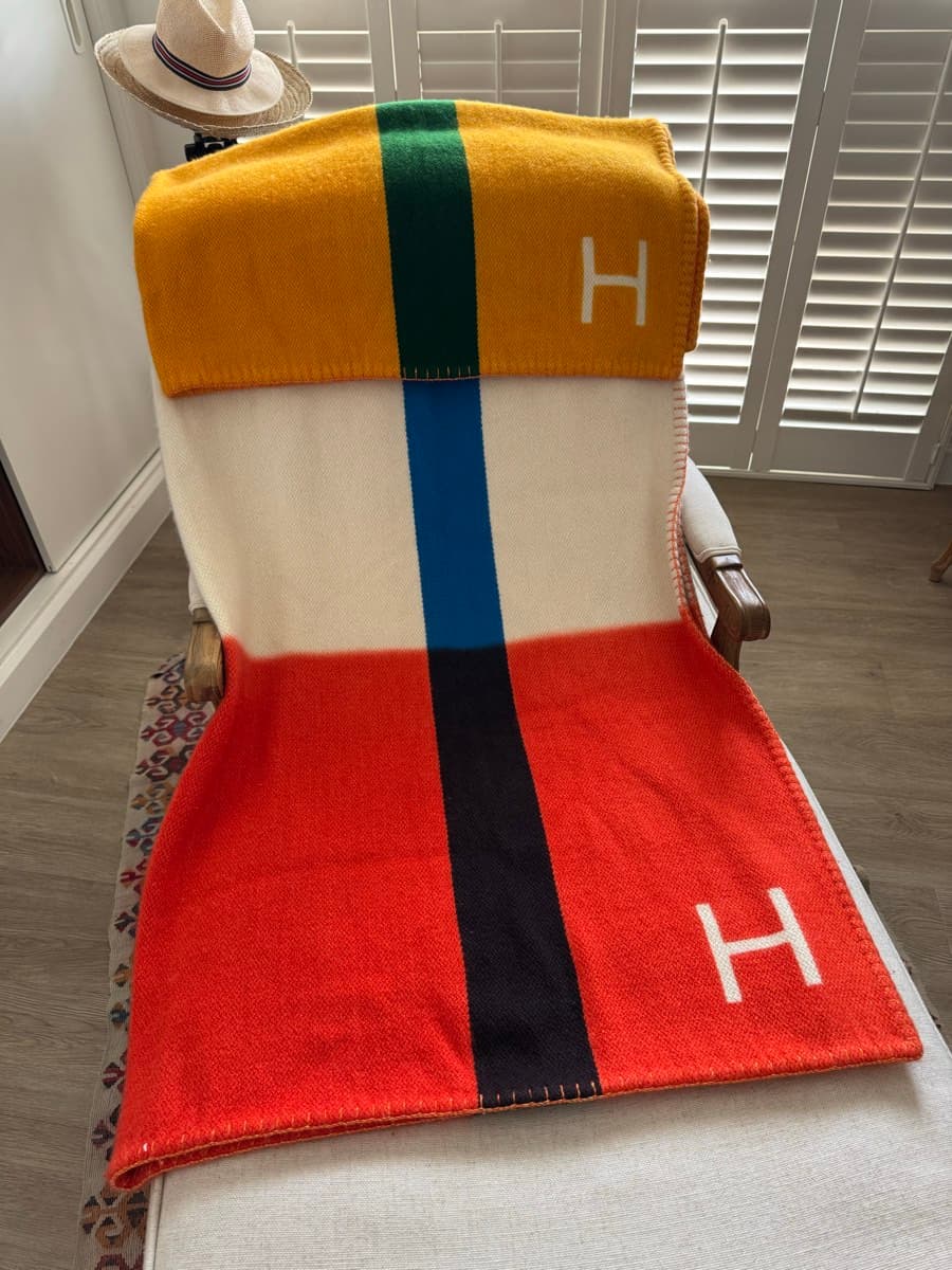 Hermès Blanket «  Dye Sangle » thumbnail 5