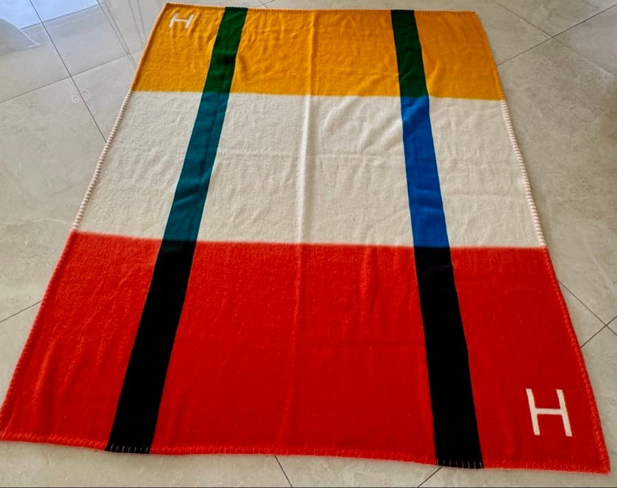 Hermès Blanket «  Dye Sangle » thumbnail 3