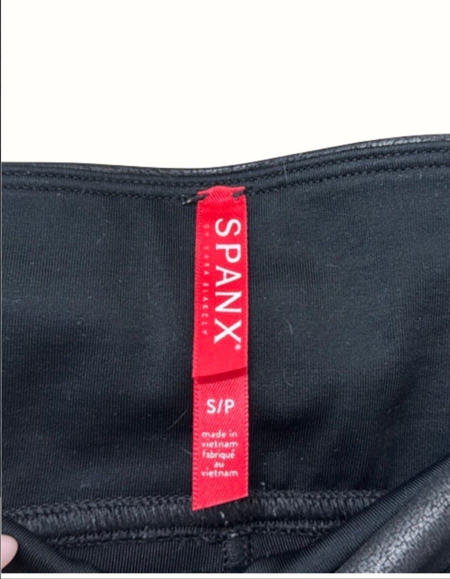 Spanx Black Faux Leather Leggings thumbnail 3