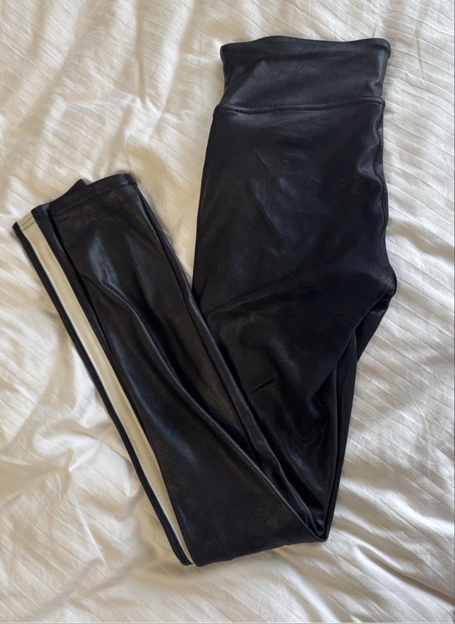 Spanx Black Faux Leather Leggings thumbnail 4