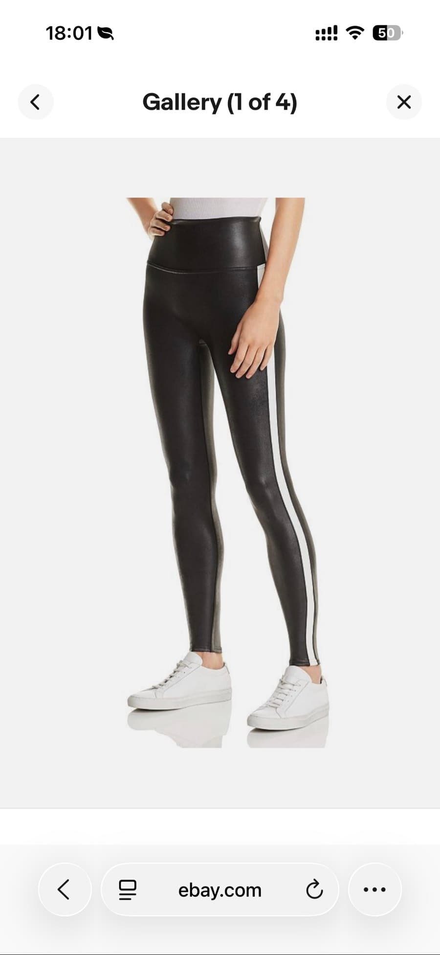 Spanx Black Faux Leather Leggings