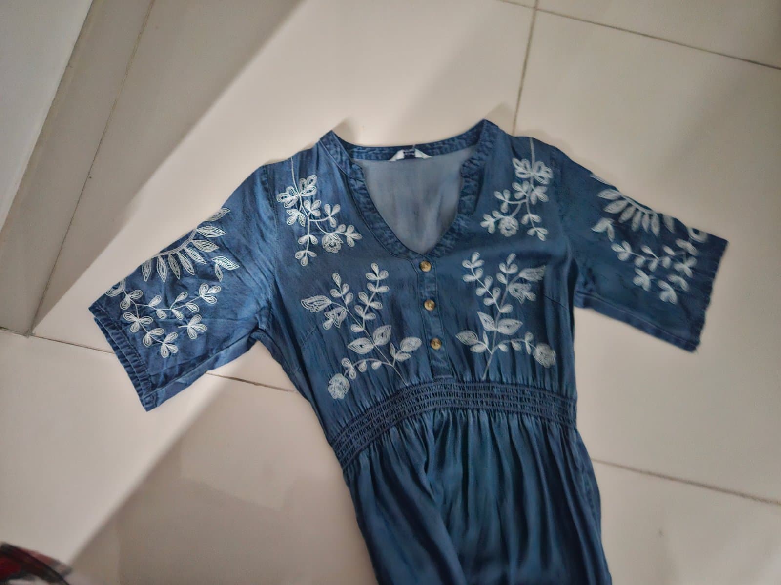 Embroidered Midi Dress thumbnail 4