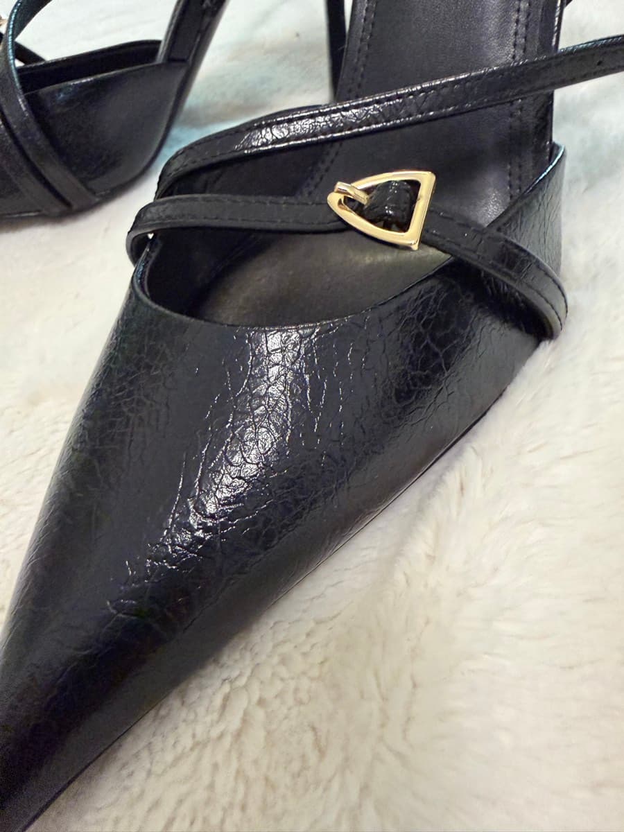 Black Patent Slingback Heels thumbnail 7