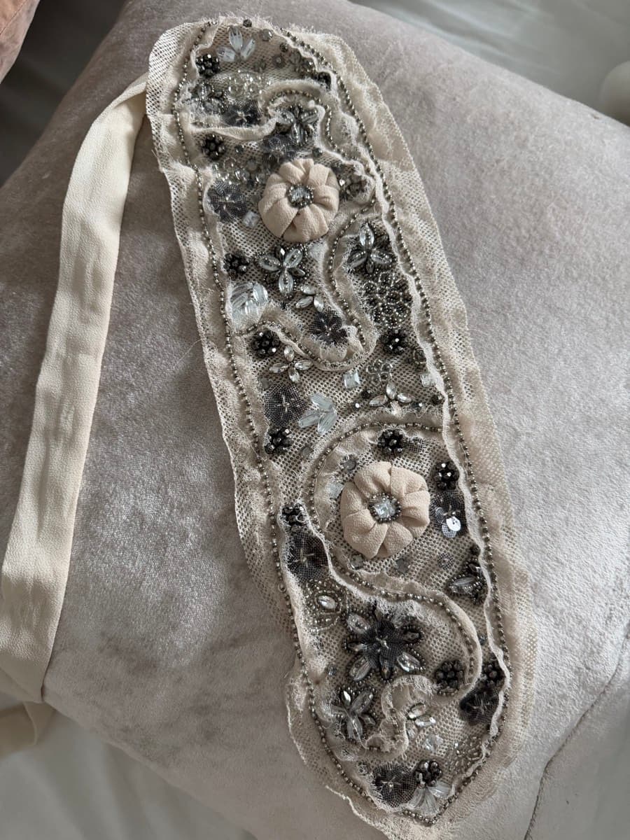 Embroidered Rhinestone Headband thumbnail 2