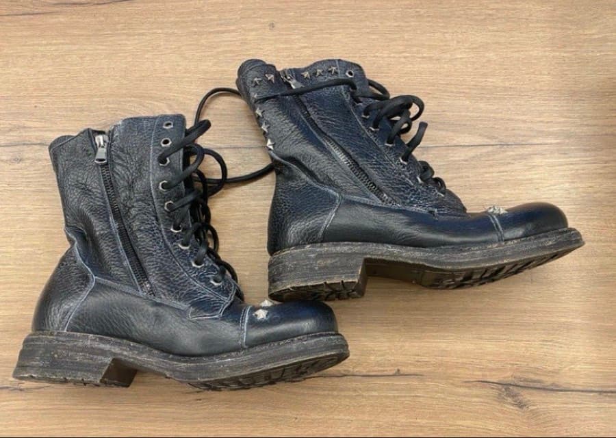 Divine Follie Italian Leather Studded Boots – NEW – Size 36