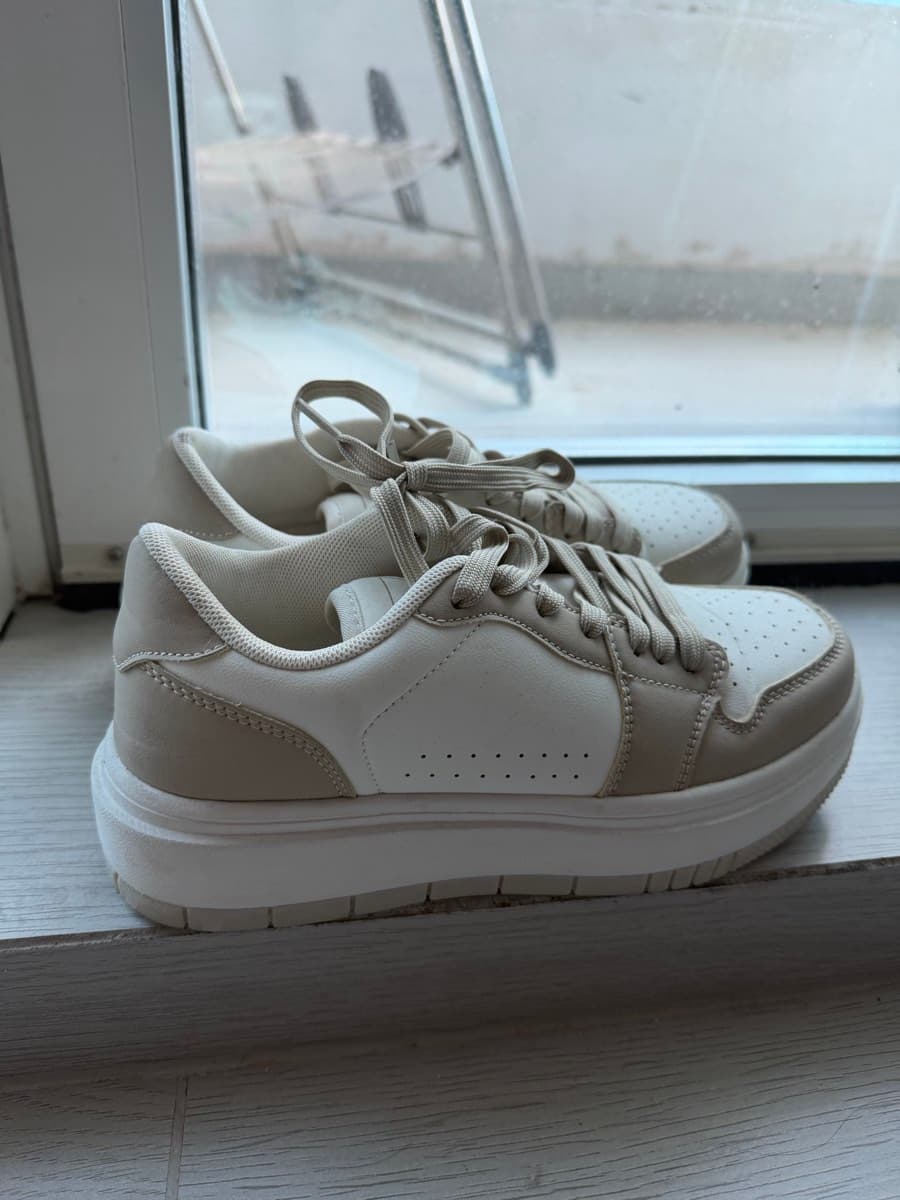 Two-Tone Platform Sneakers