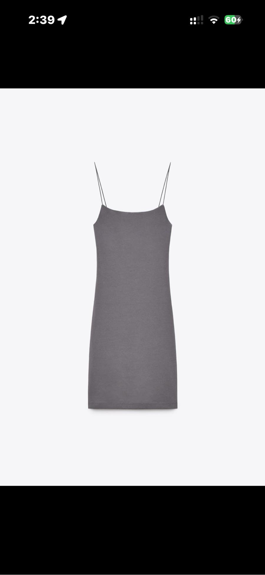 Zara Grey Mini Slip Dress