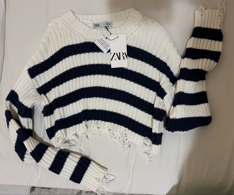 Zara Striped Knit Sweater thumbnail 2