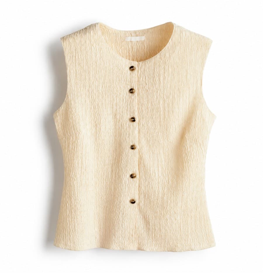 Textured Sleeveless Top and Pants