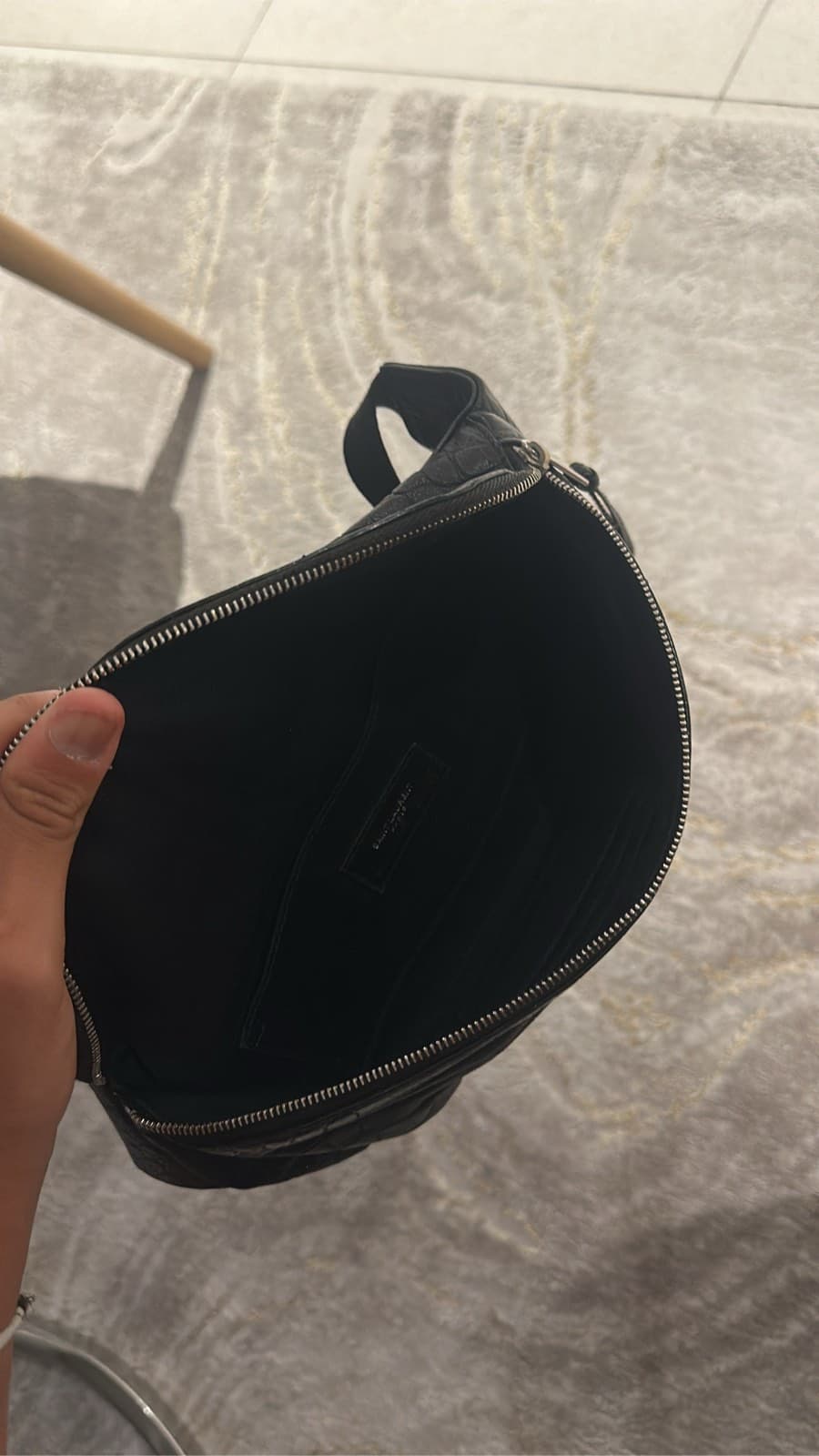 Saint Laurent Croc-Embossed Belt Bag thumbnail 3