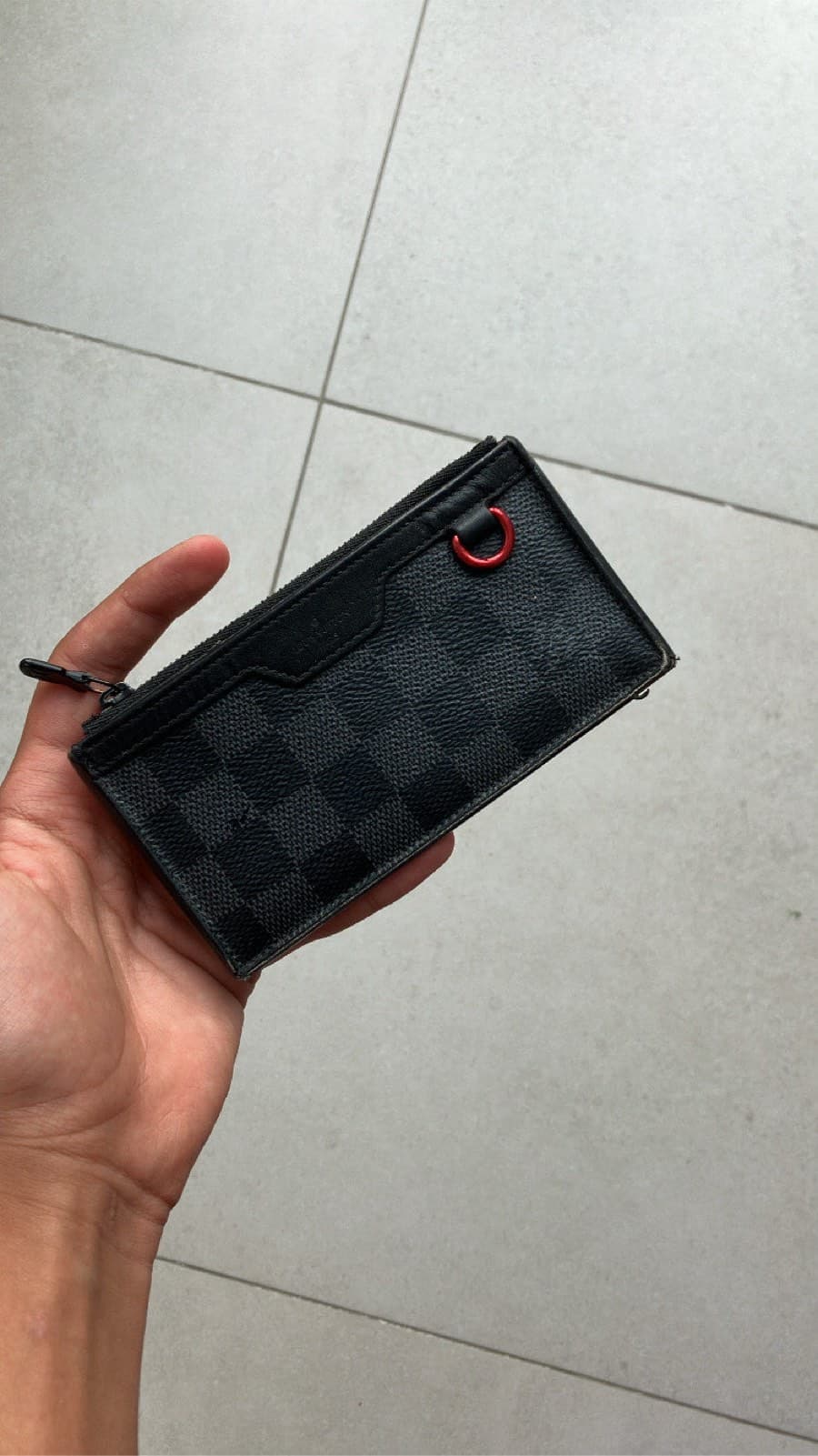 Black Red Zippered Pouch thumbnail 2