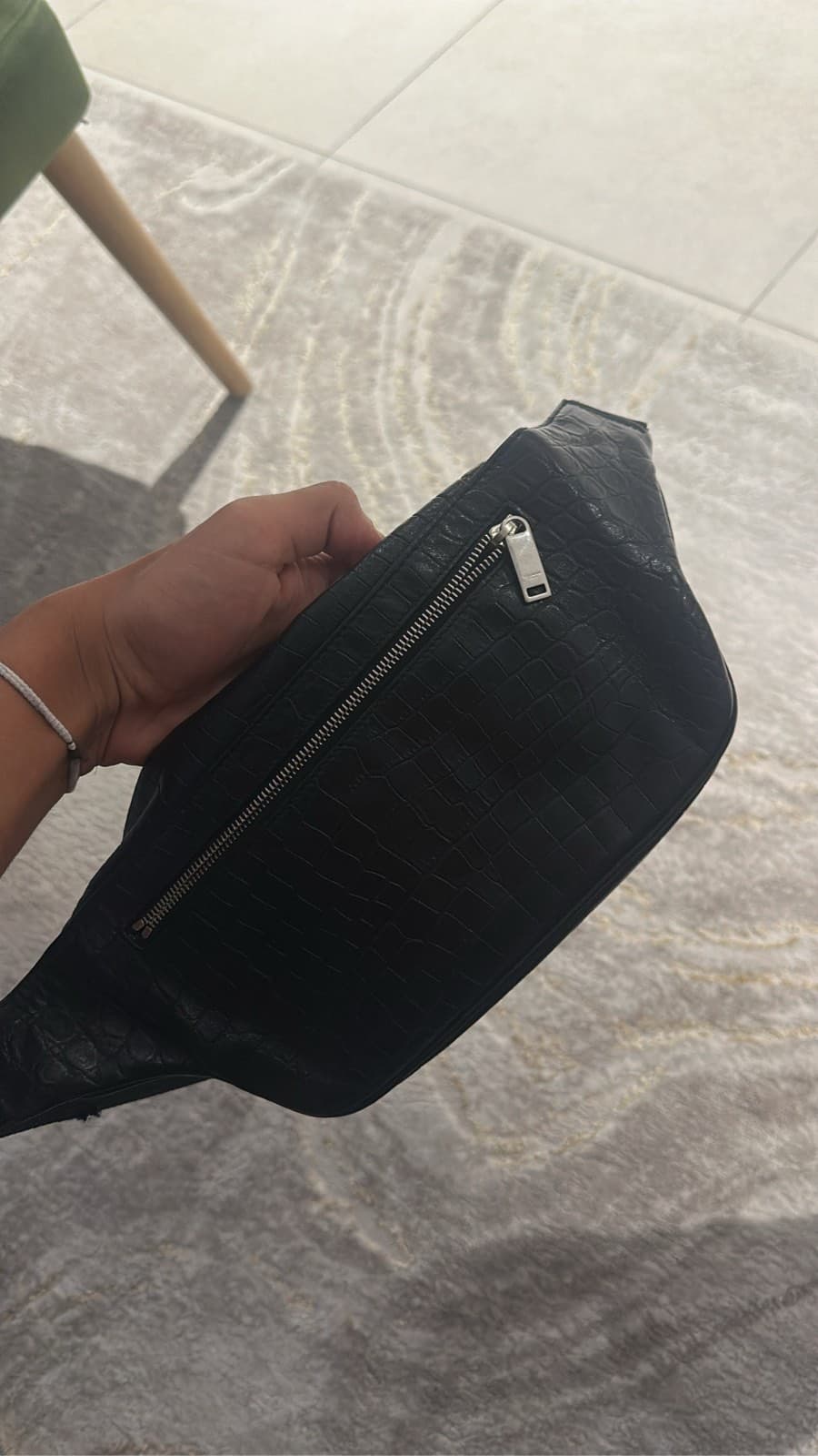 Saint Laurent Croc-Embossed Belt Bag thumbnail 2
