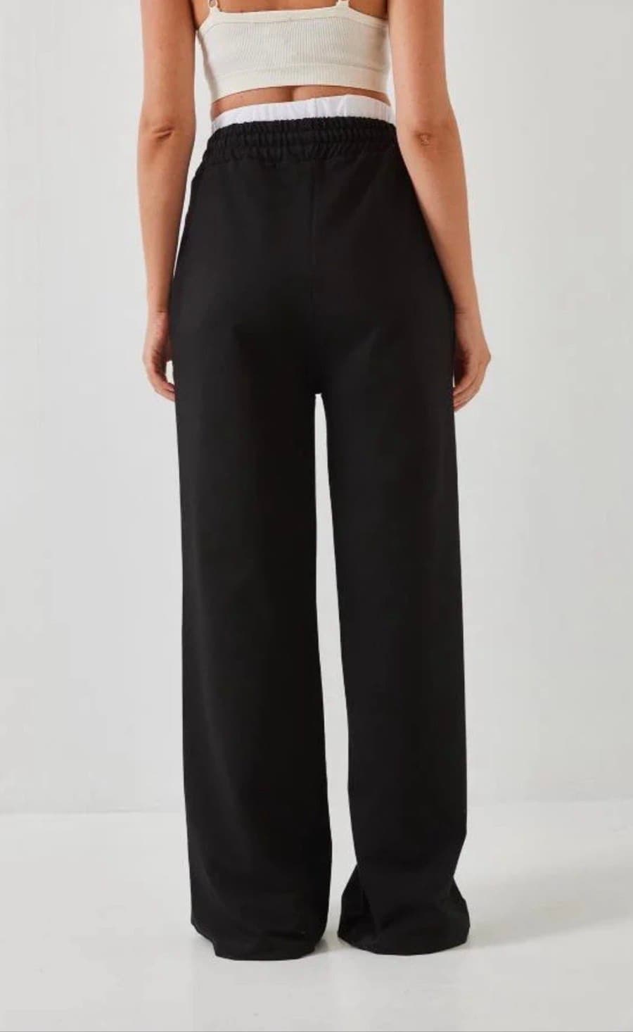 Black Wide-Leg Trousers thumbnail 2