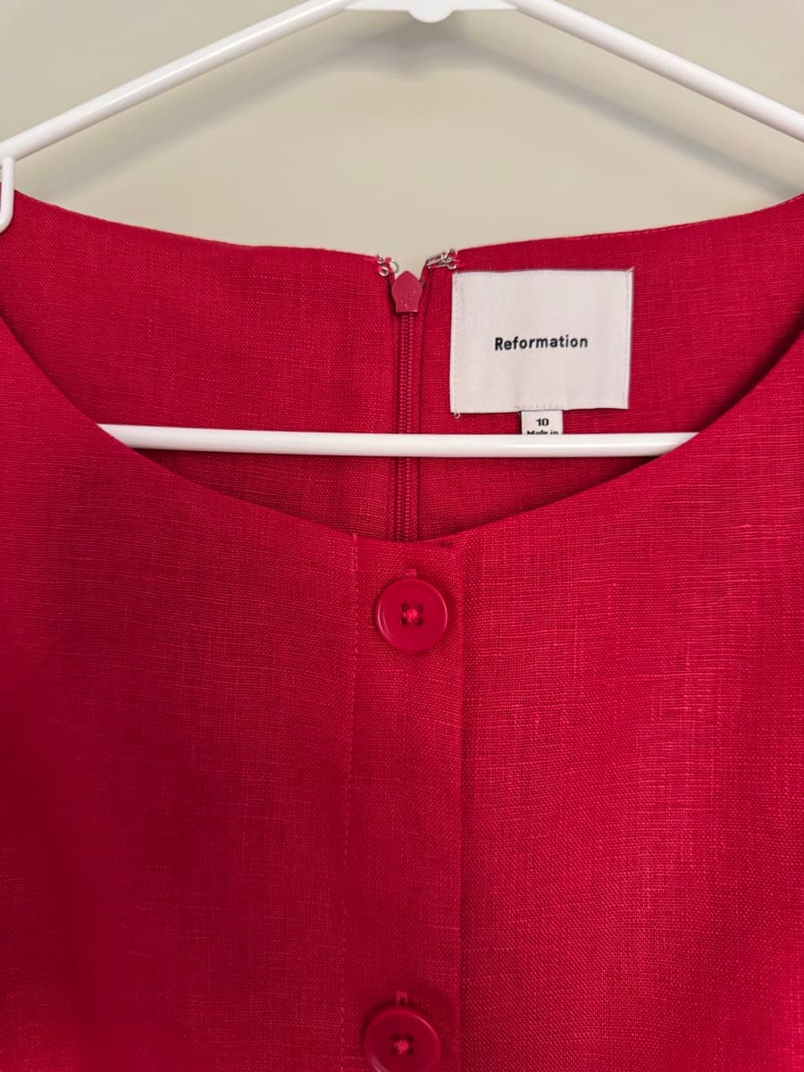 Reformation Red Mini Dress M thumbnail 3