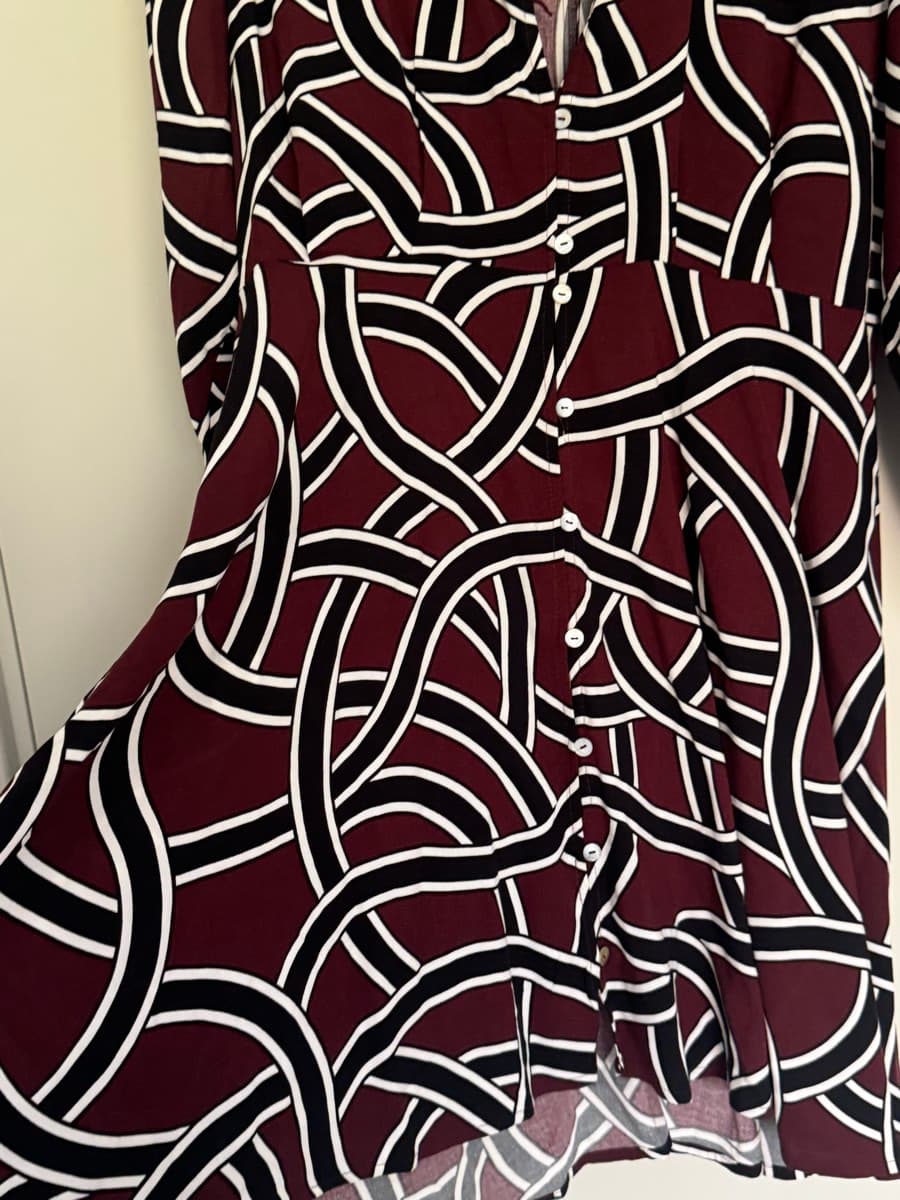 H&M Patterned V-Neck Dress M thumbnail 7