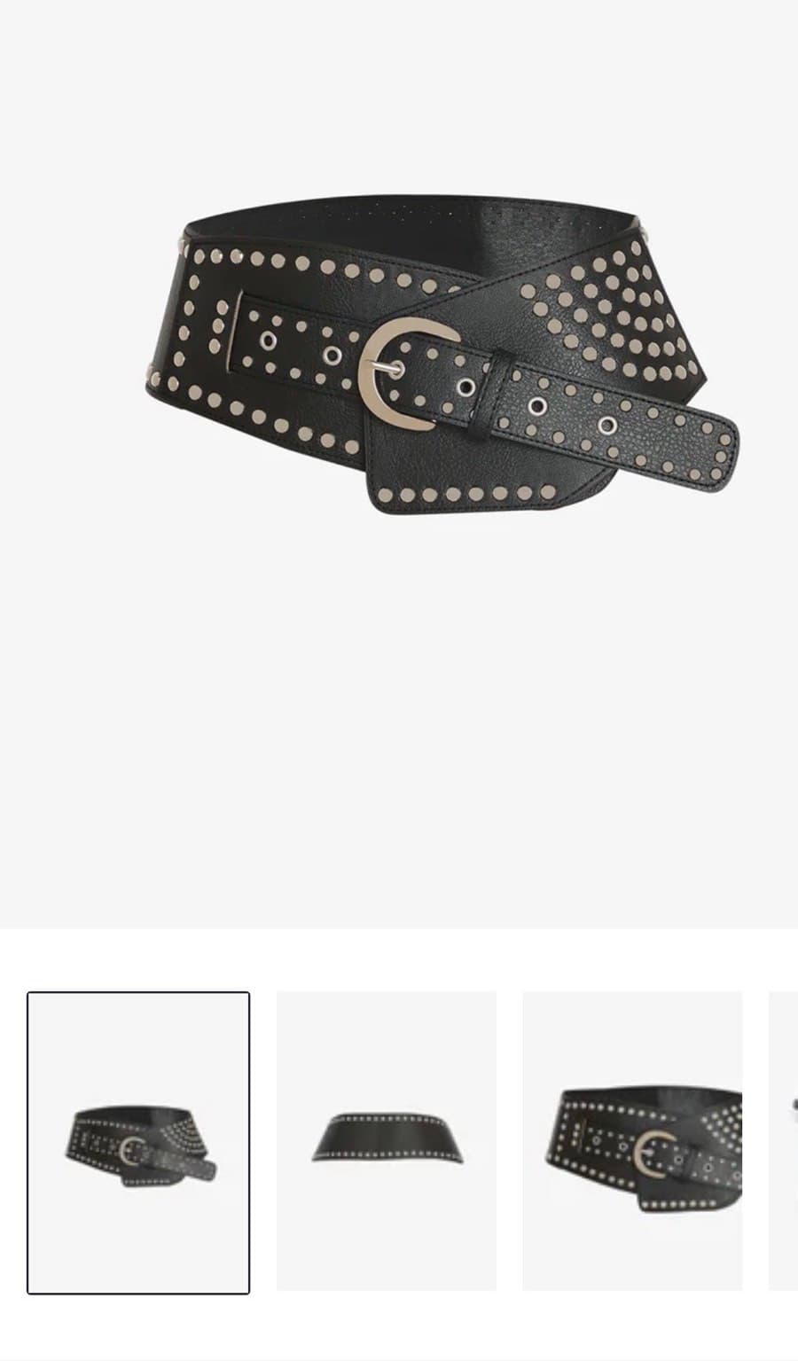 Black Studded Leather Belt thumbnail 2