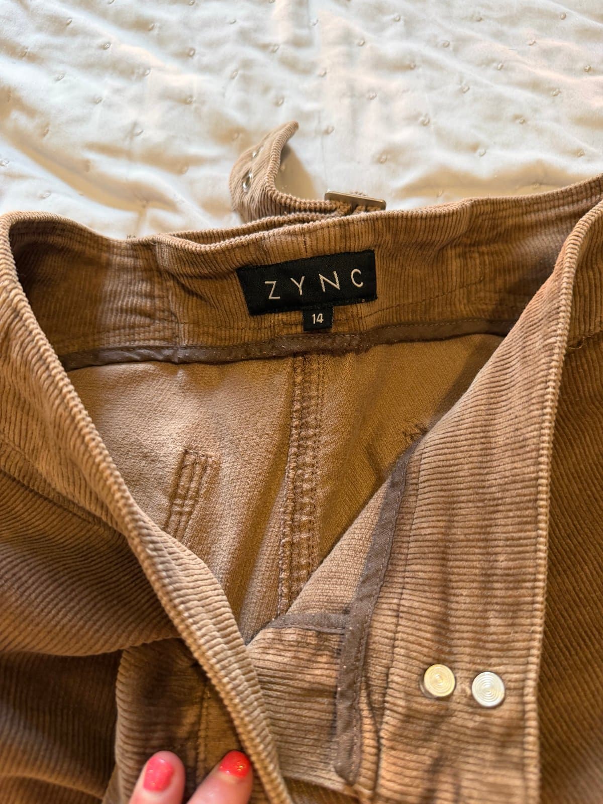 Flattering ZYNC women’s corduroy flared trousers thumbnail 3
