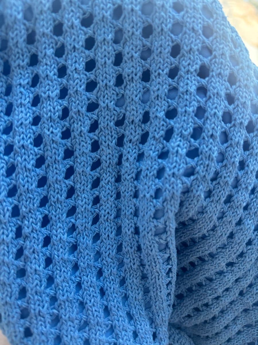 Blue Crochet Knit Shorts thumbnail 3