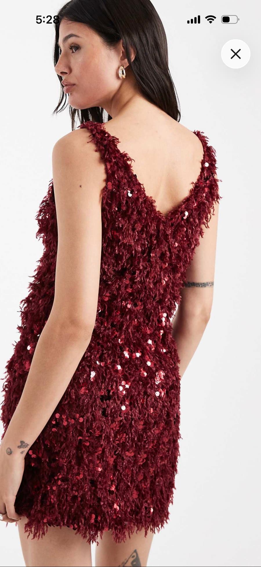 Red Sequin Mini Dress thumbnail 2