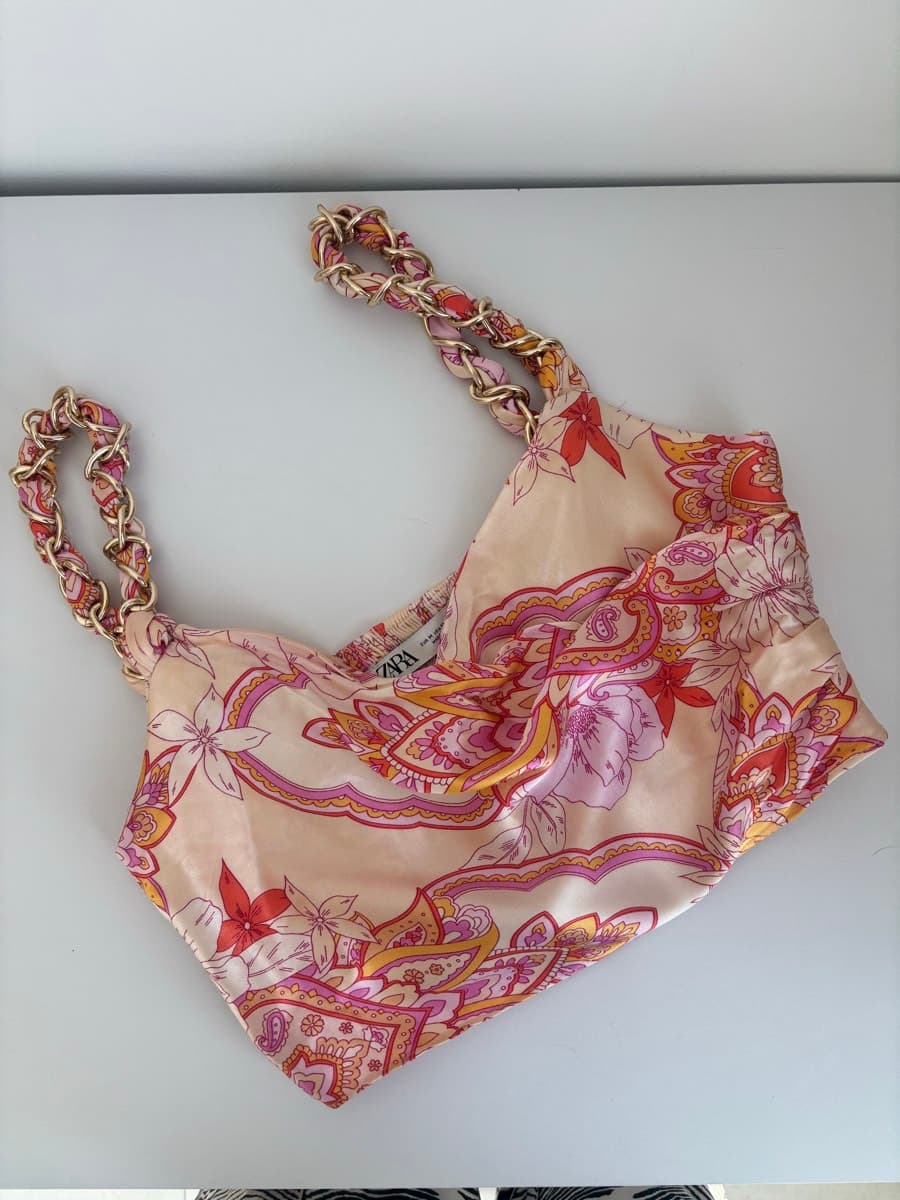 Zara Printed Chain Strap Top thumbnail 2