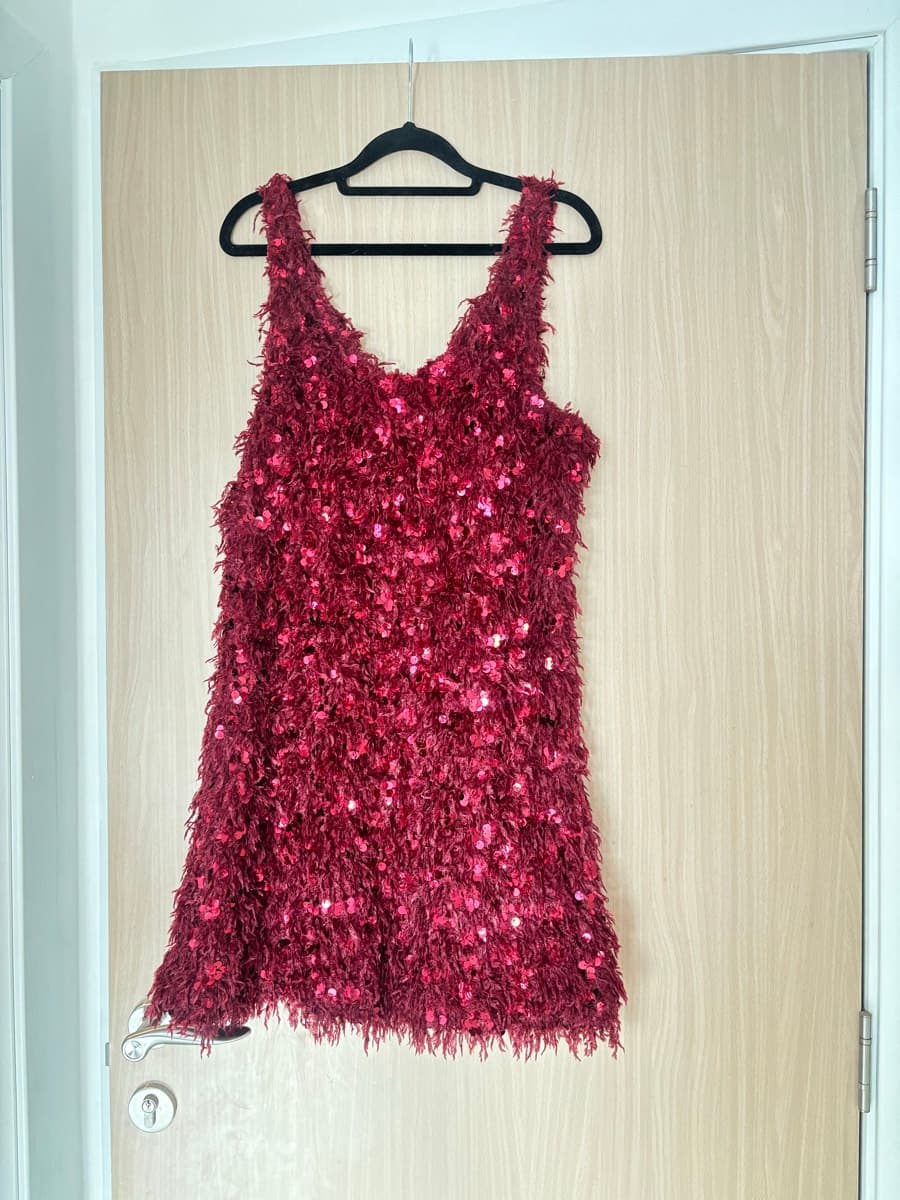 Red Sequin Mini Dress thumbnail 3