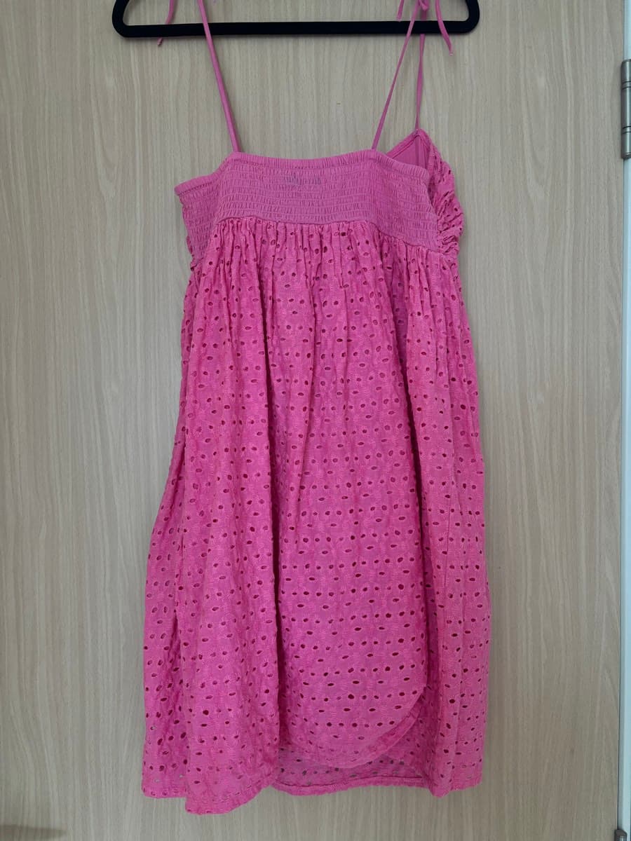Pink Broderie Mini Dress thumbnail 3
