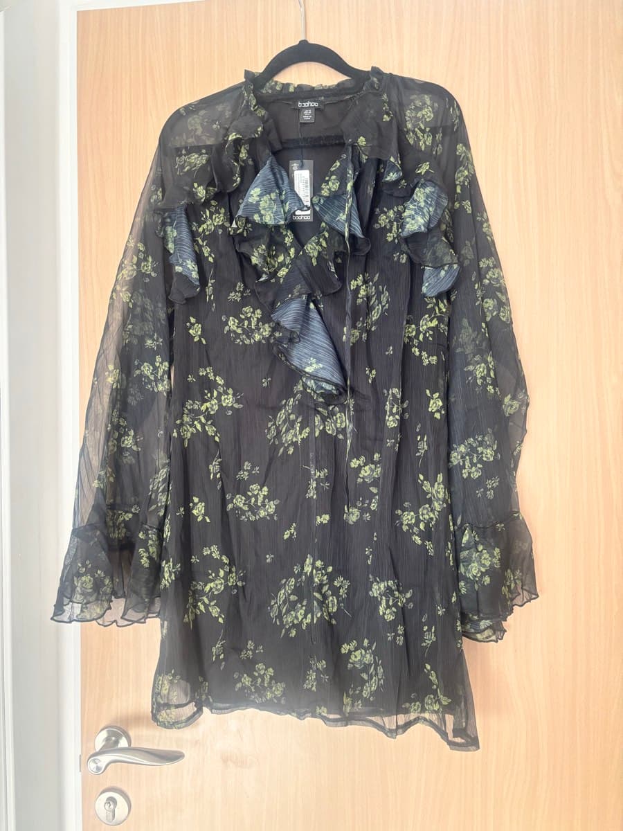 Floral Ruffle Mini Dress thumbnail 2