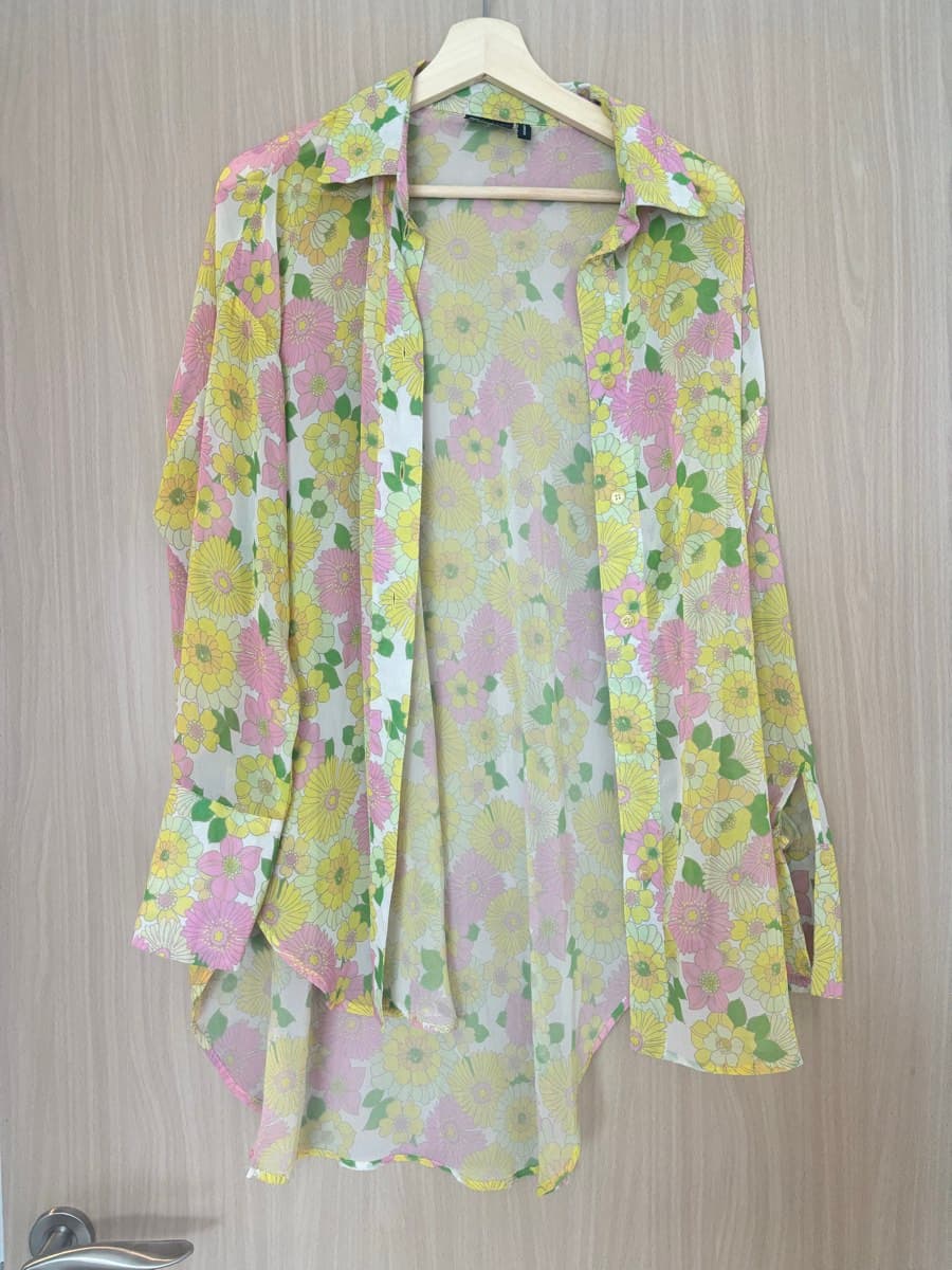 Floral Print Longline Shirt thumbnail 3