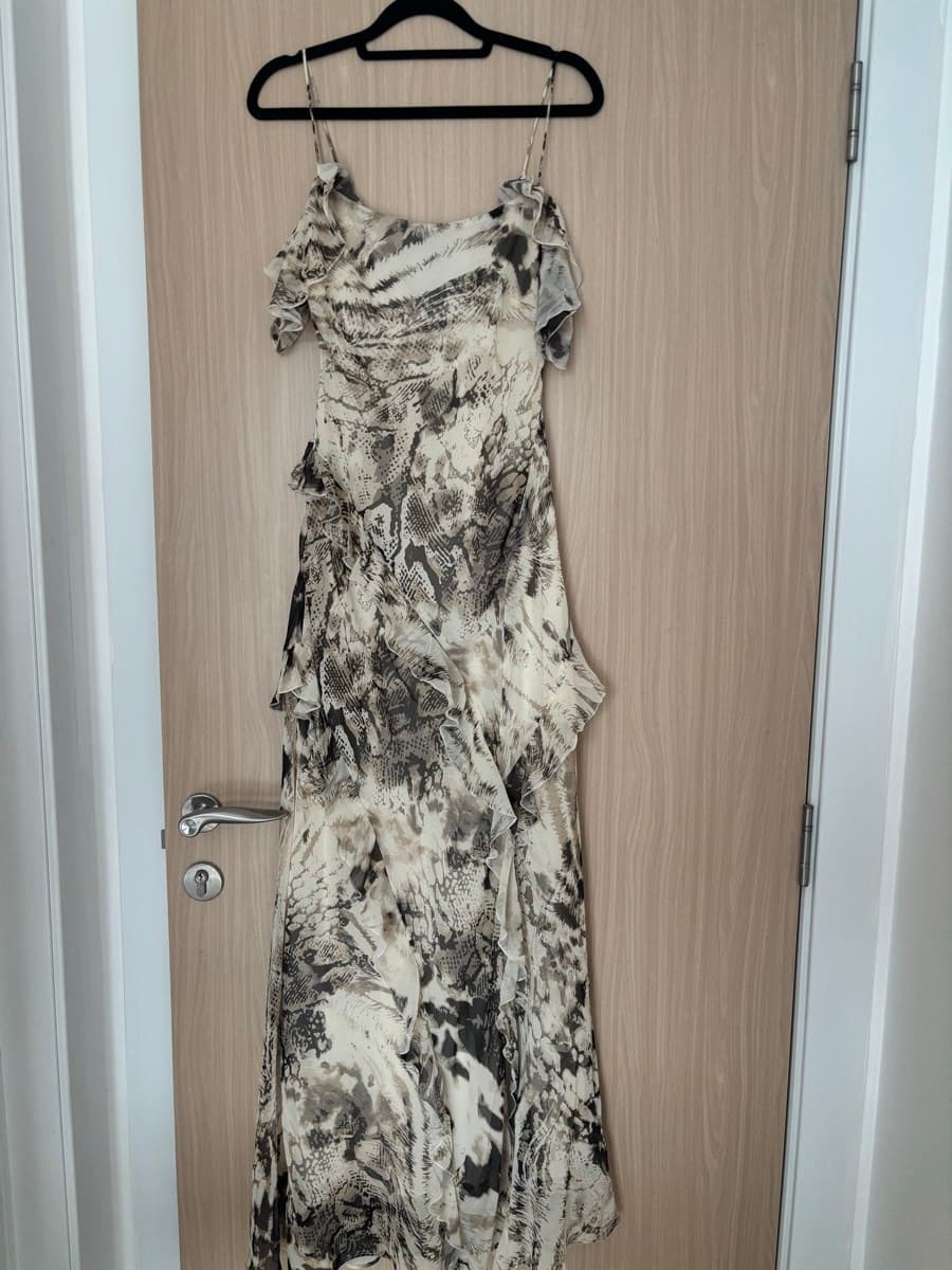 Printed Ruffled Maxi Dress thumbnail 5
