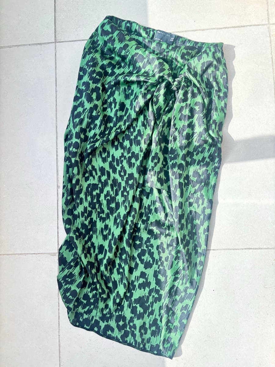 Green Leopard Print Skirt thumbnail 2