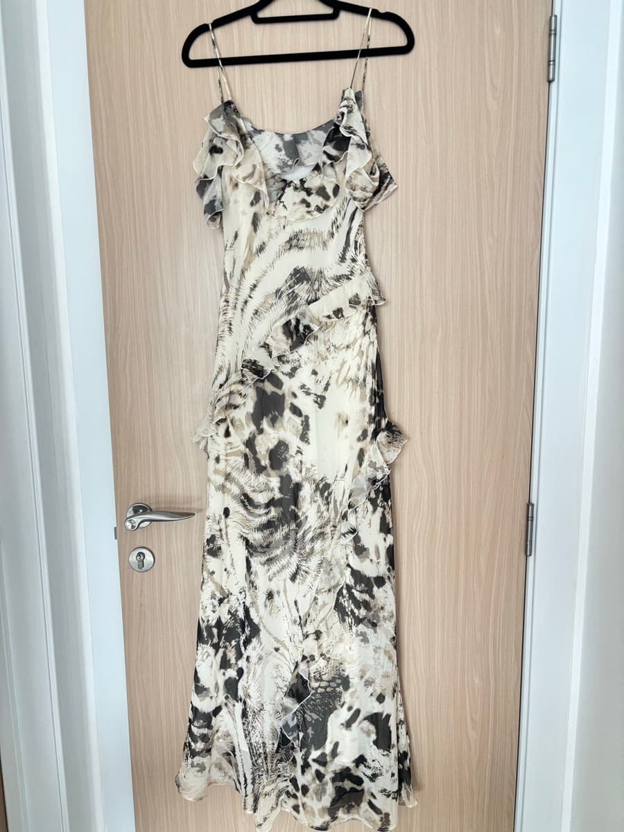Printed Ruffled Maxi Dress thumbnail 4