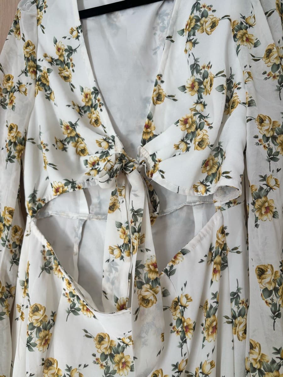 Floral Print Cut-Out Dress thumbnail 2